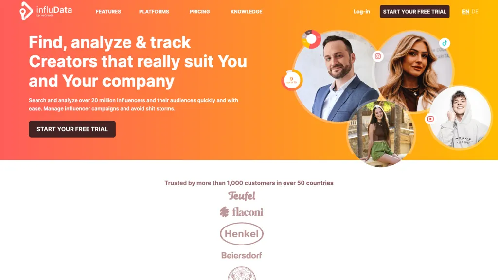 Influencer-suchtool screenshot