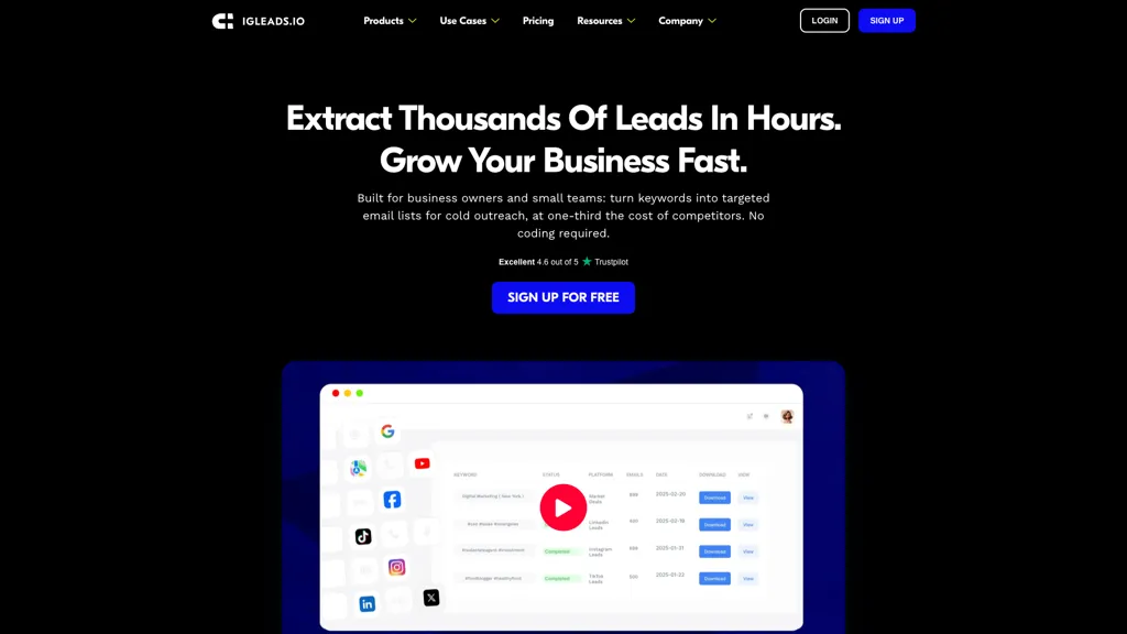 IGLeads screenshot