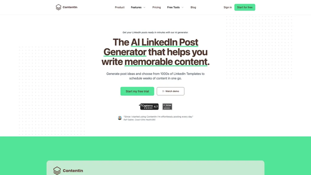 ContentIn screenshot