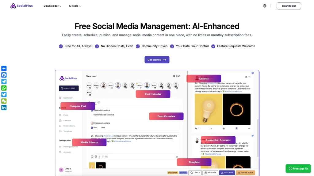 SocialPlus AI screenshot