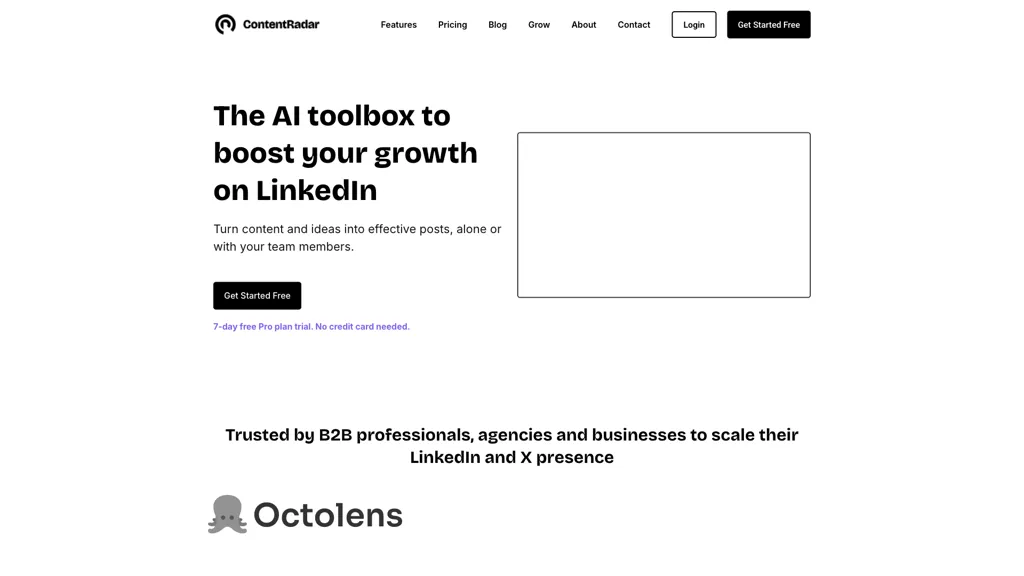 Contentradar screenshot