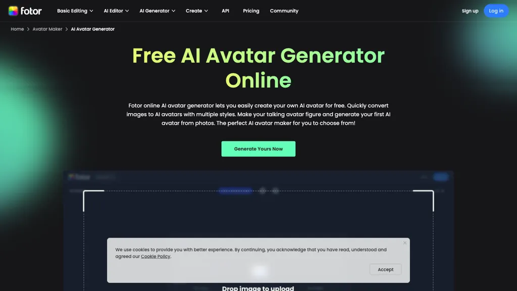 Fotor AI avatar generator screenshot