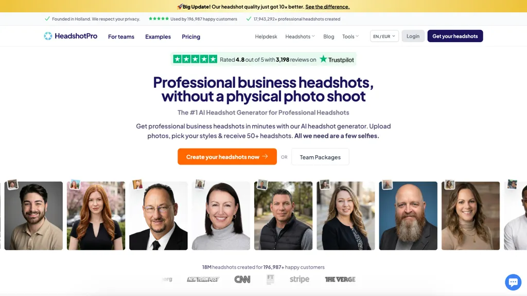 Headshotpro screenshot