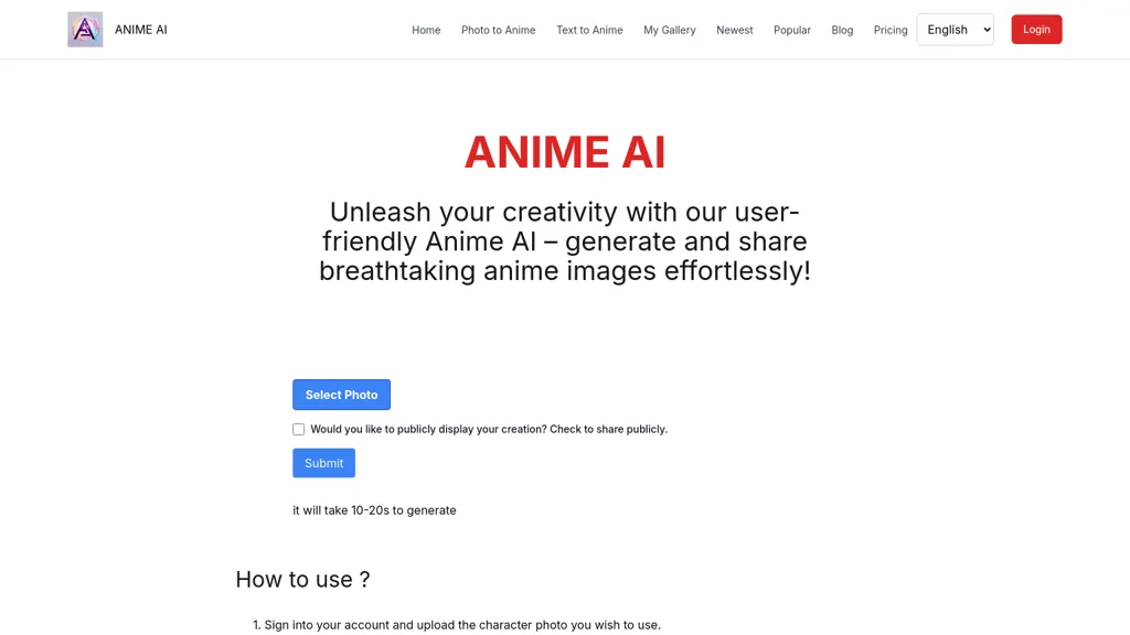 Anime AI screenshot