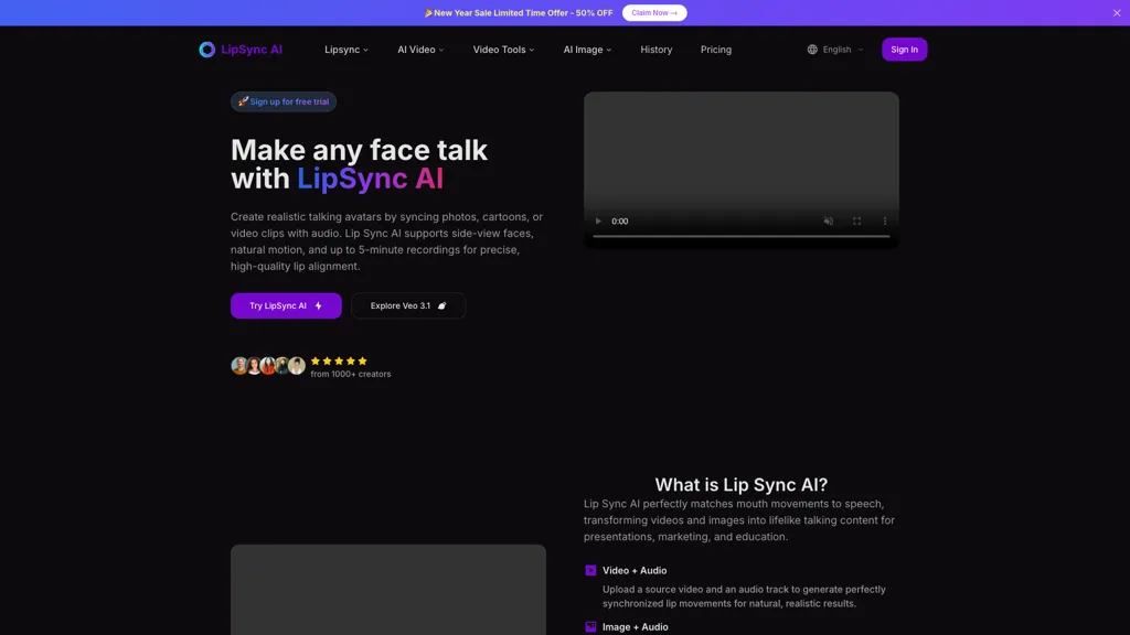 Lipsync AI screenshot