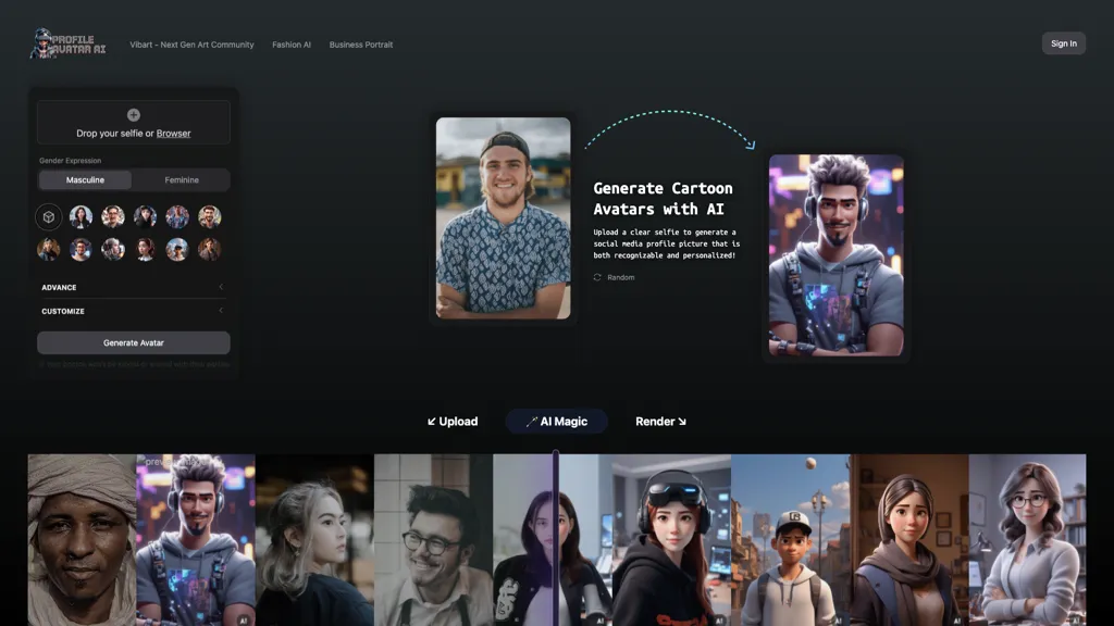 Profile Avatar AI screenshot