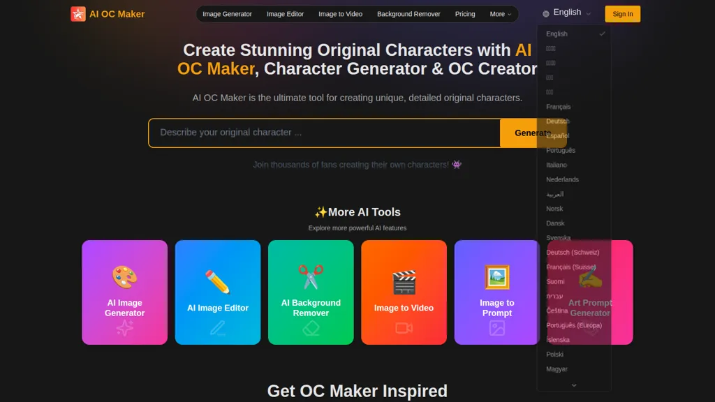 AI OC Maker screenshot