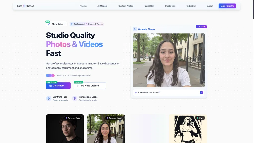 FastAIPhotos screenshot