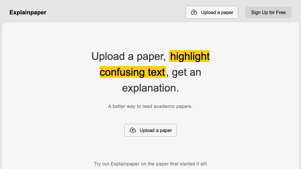 Explainpaper screenshot