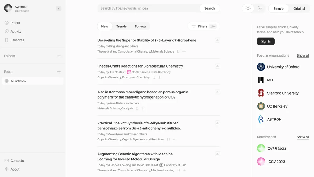 Synthical: Science screenshot