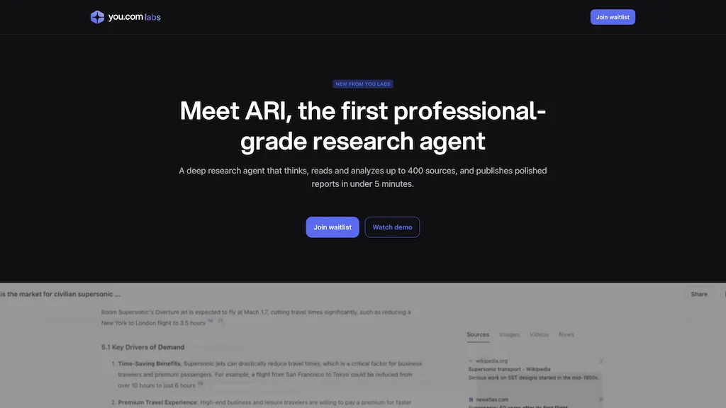 ARI - Research Agent screenshot