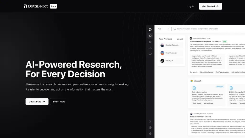 DataDepot screenshot