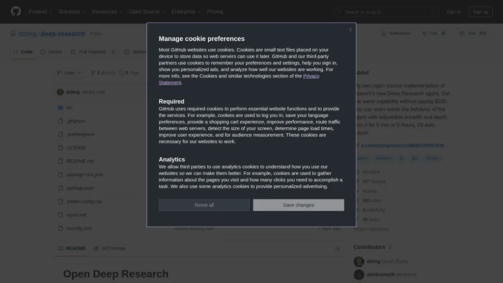 Deep Researcher screenshot