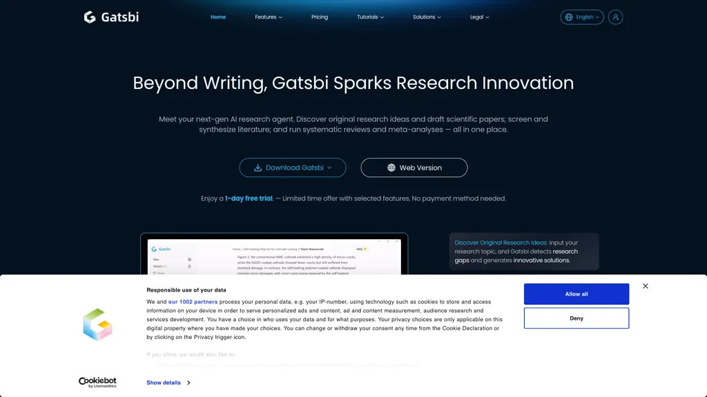 Gatsbi AI screenshot