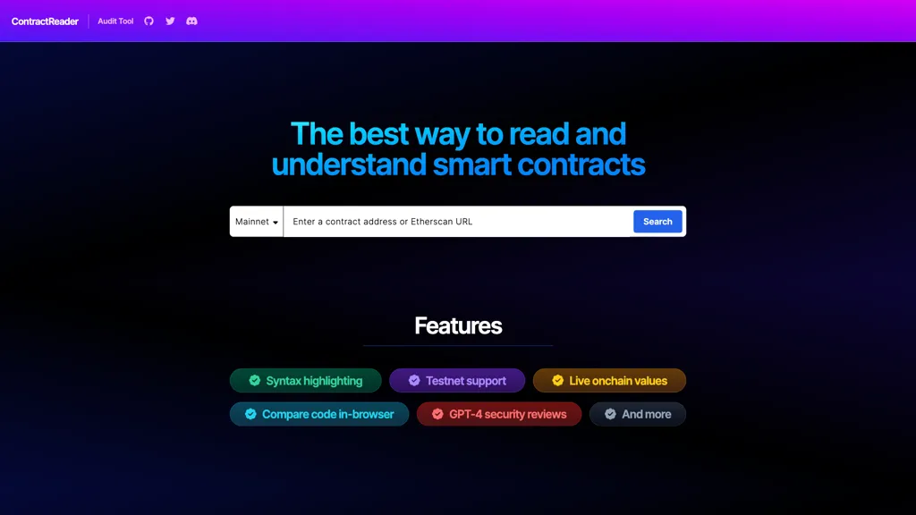ContractReader.io screenshot