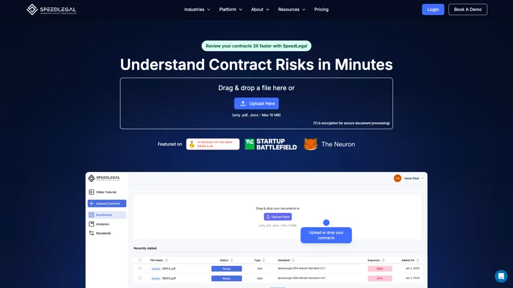 Speedlegal screenshot