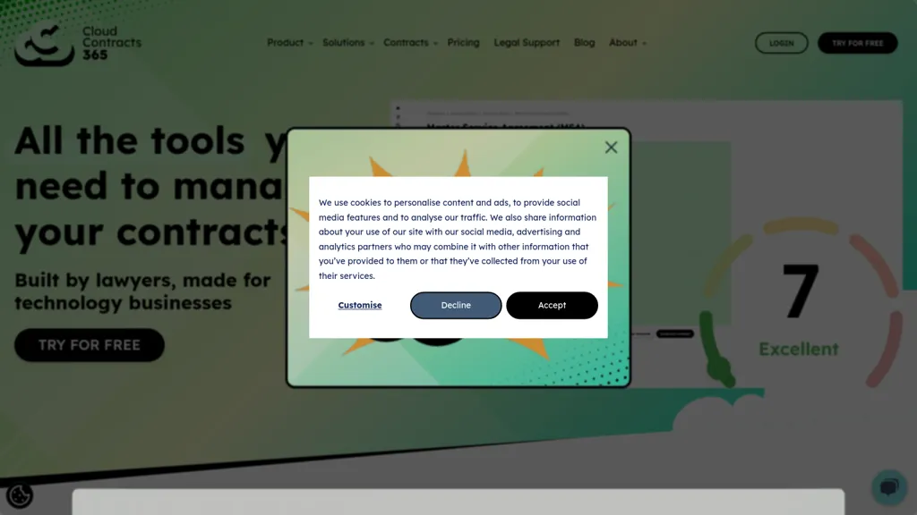 Cloud contracts 365 screenshot