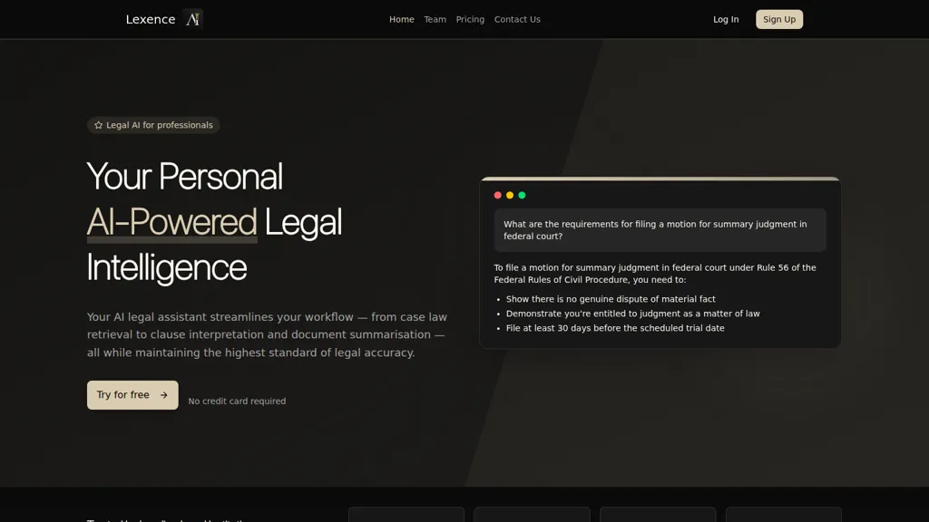 Lexence screenshot