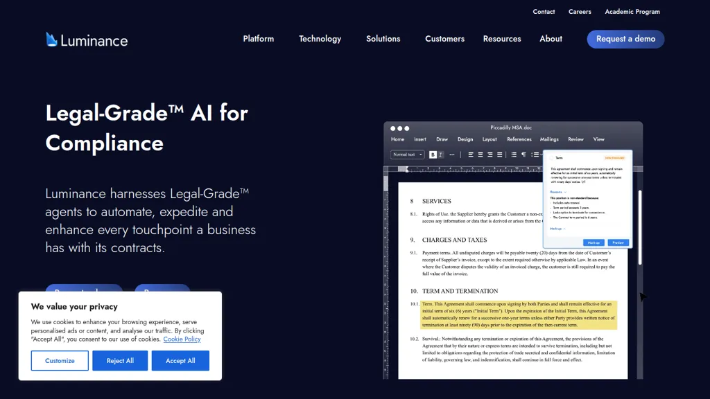 luminance.com screenshot