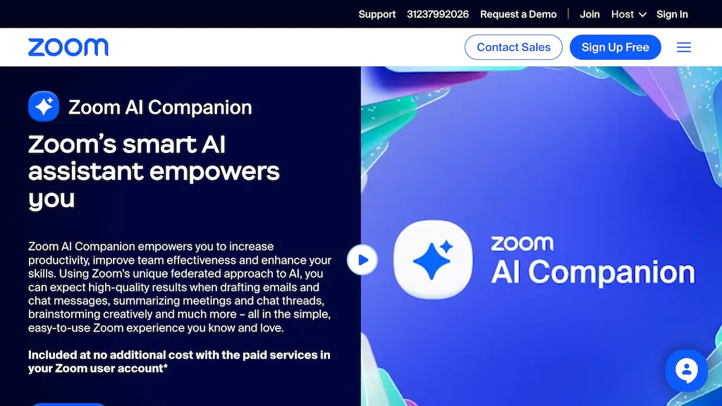 Zoom AI Companion screenshot