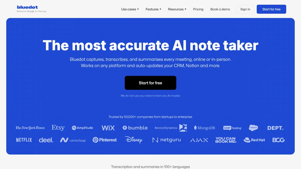 Bluedot screenshot