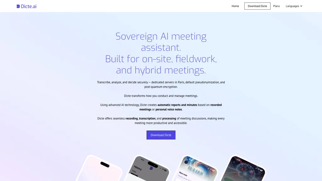 Dicte.ai screenshot