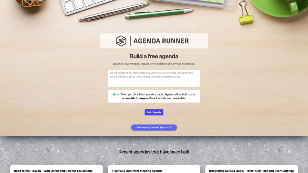 Agenda Runner screenshot