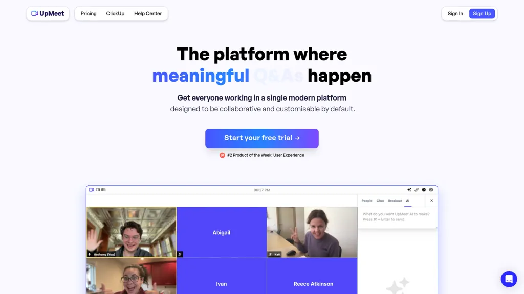 UpMeet 3.0 screenshot