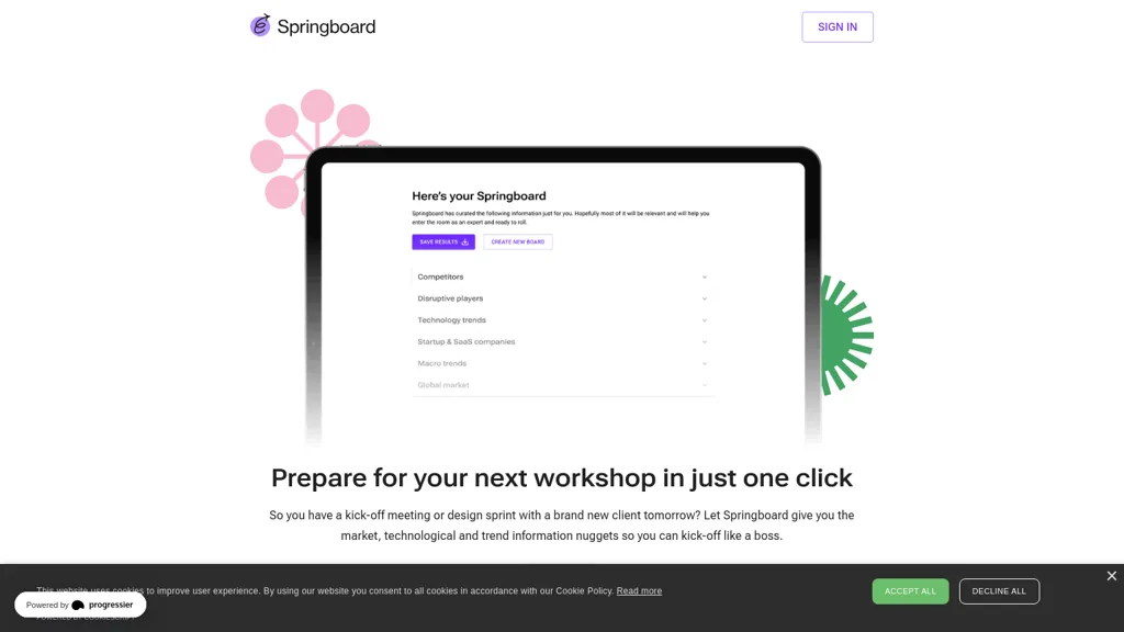 Springboard screenshot