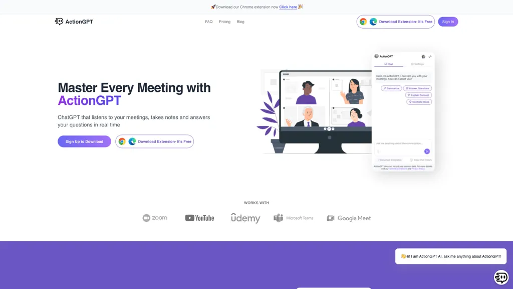ActionGPT screenshot