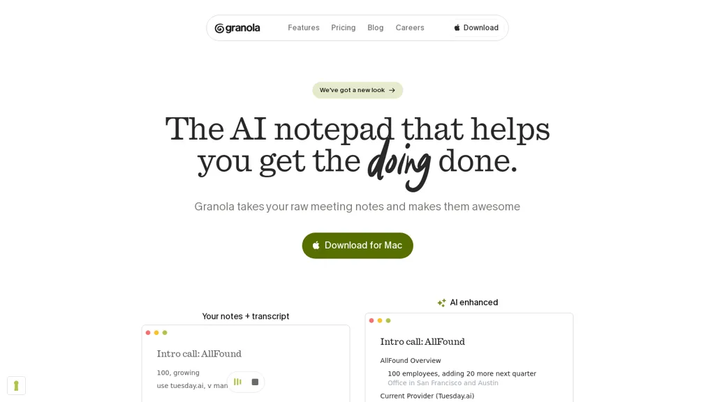 Granola AI screenshot