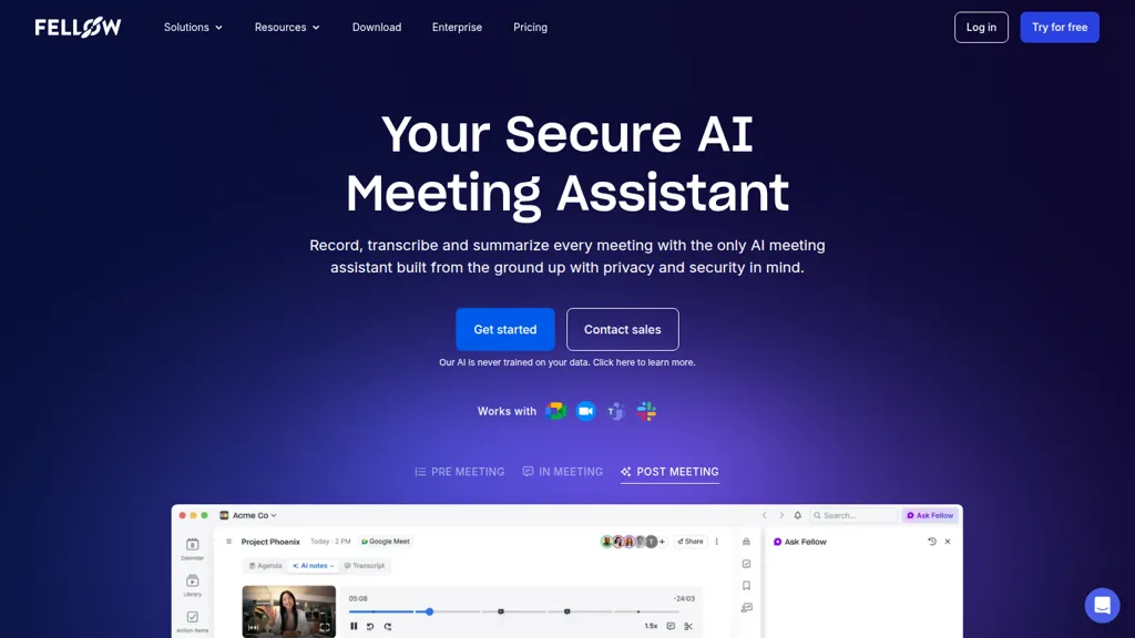 Fellow.ai screenshot