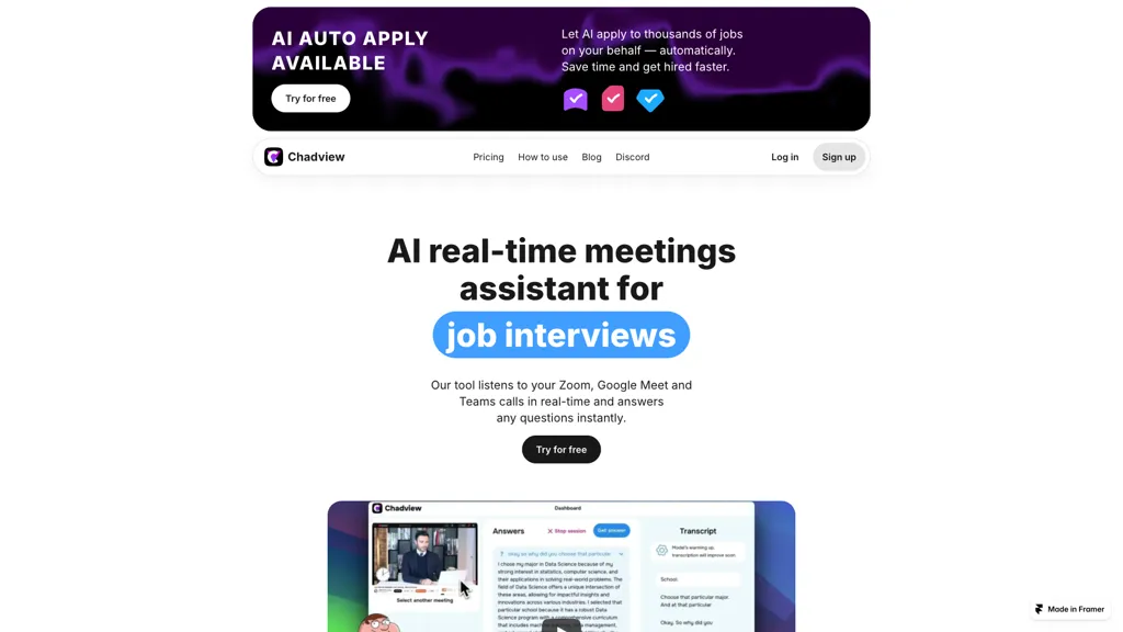 ChadView screenshot