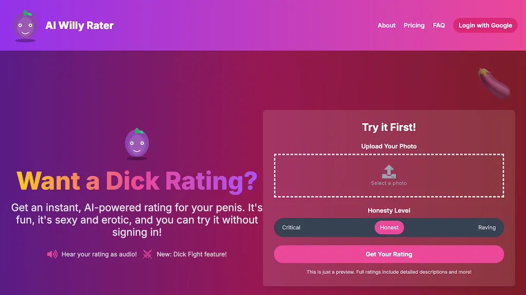 AI Willy Rater screenshot