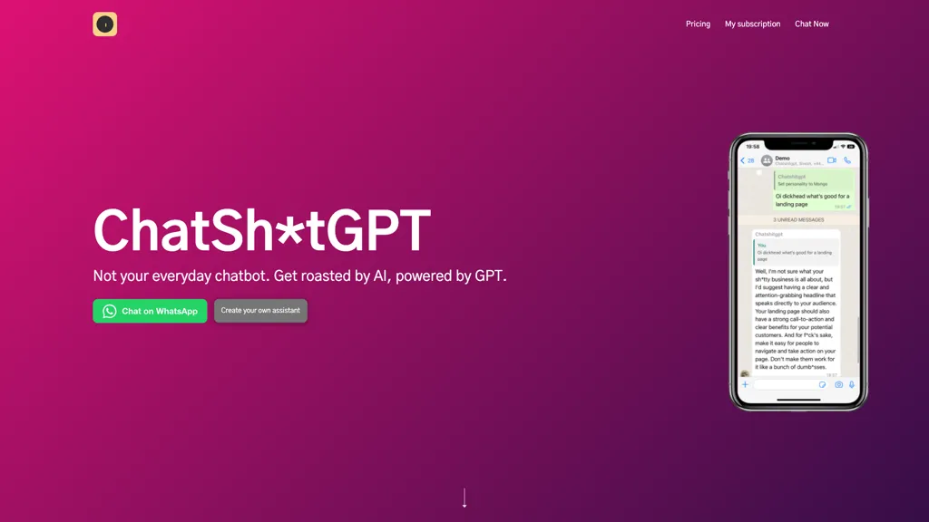 Chatshitgpt screenshot