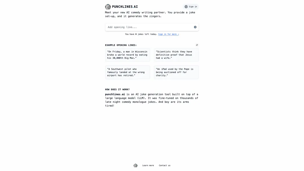 Punchlines screenshot
