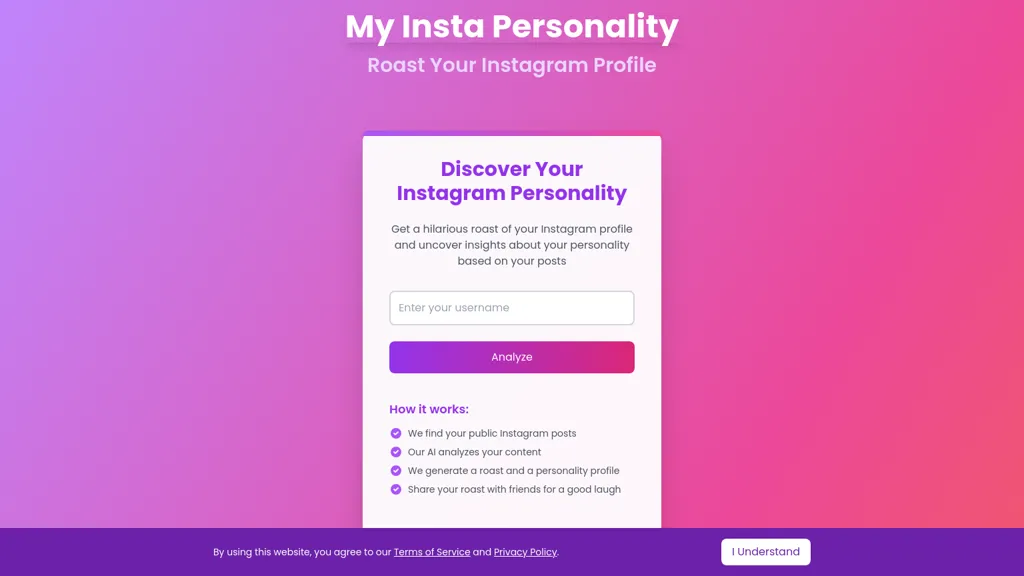 My Insta Personality screenshot