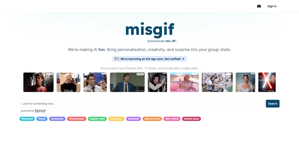 Misgif screenshot