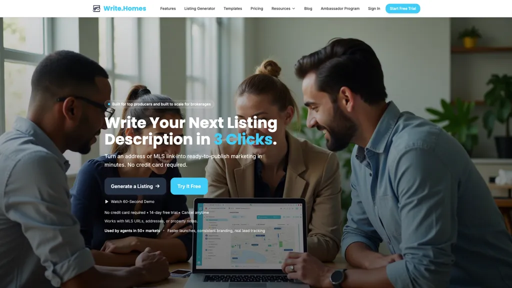 Write.homes screenshot