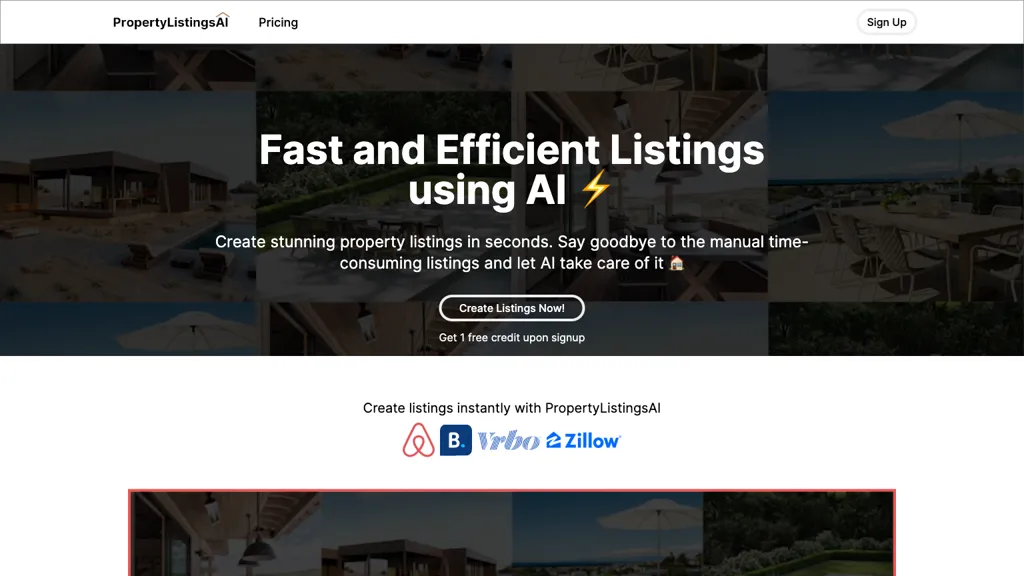 Property Listings AI screenshot