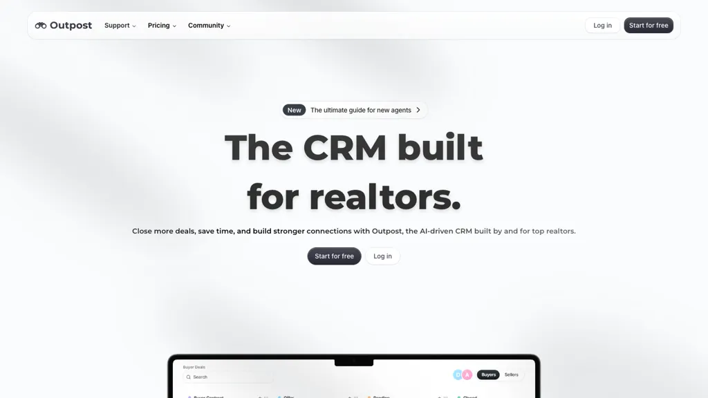Outpost crm screenshot
