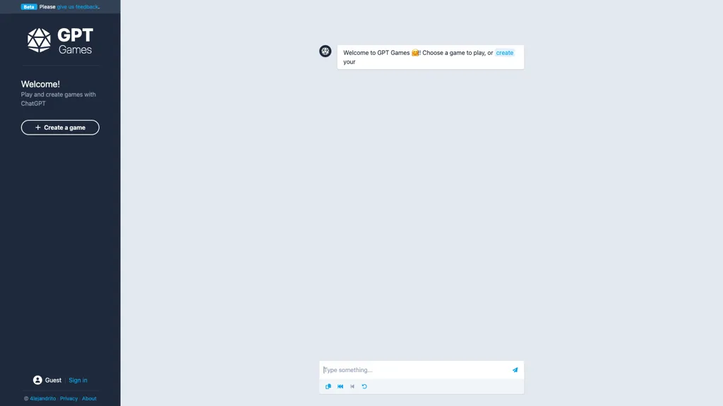 GPT Games screenshot