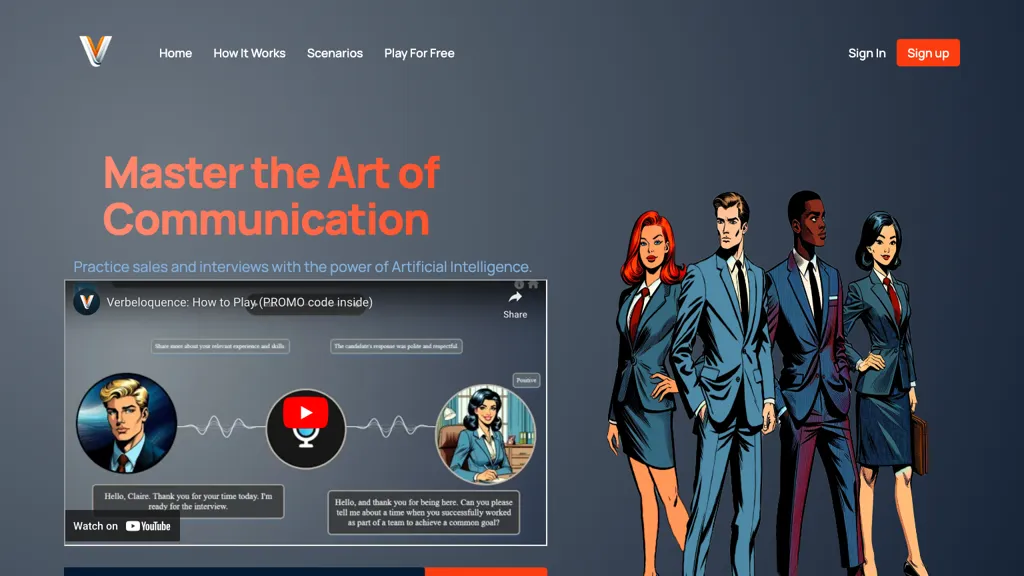 Verbeloquence.ai screenshot