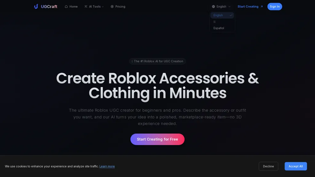 UGCraft AI screenshot