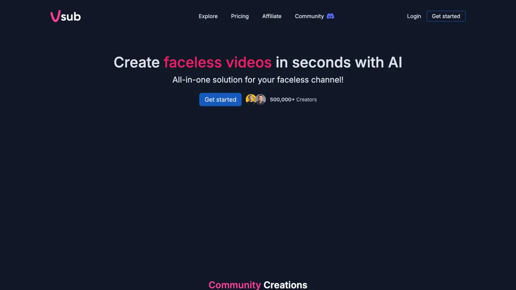 Vsub screenshot