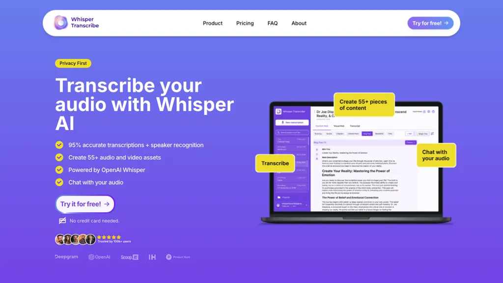 WhisperTranscribe screenshot