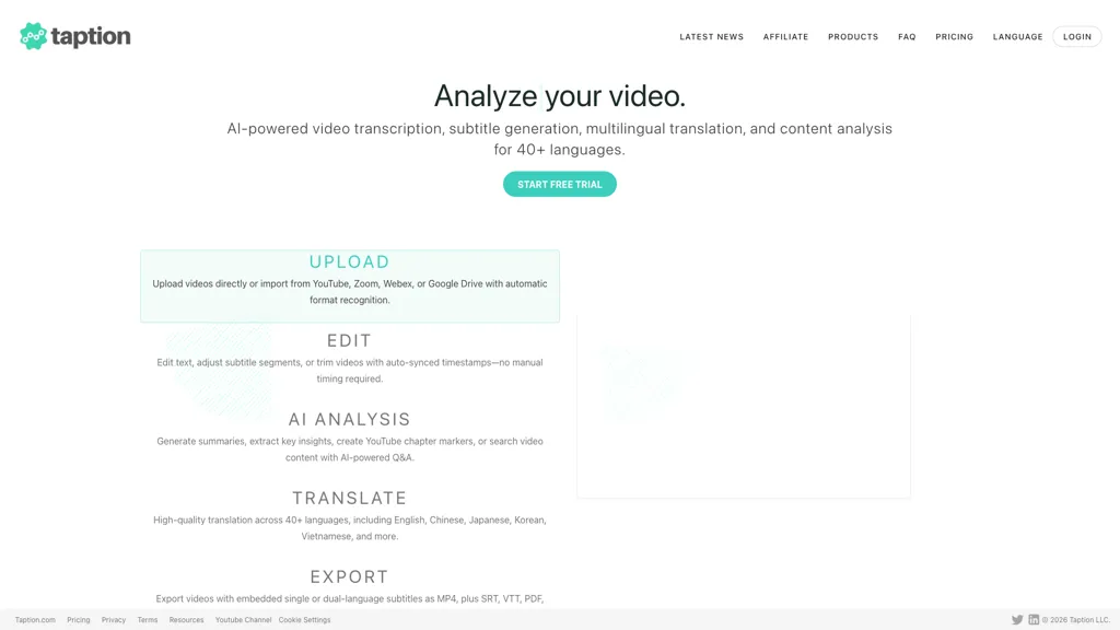 Taption screenshot