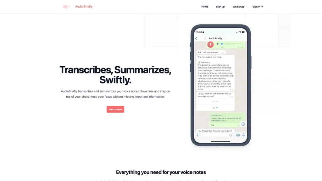 AudioBriefly screenshot
