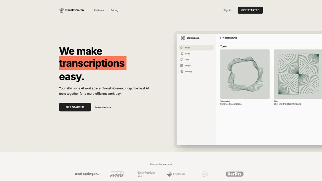 Transkribieren screenshot