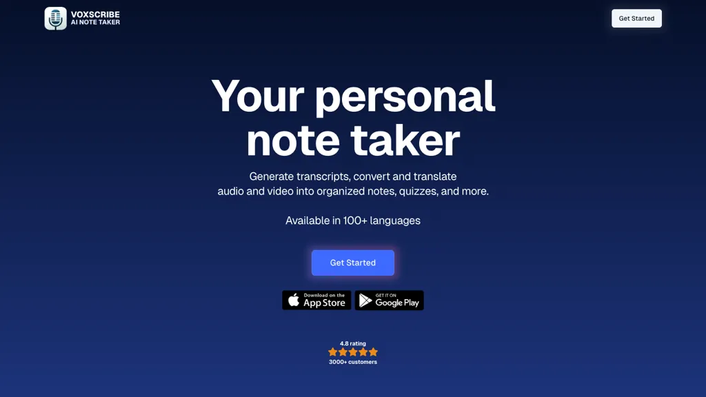 Voxscribe screenshot